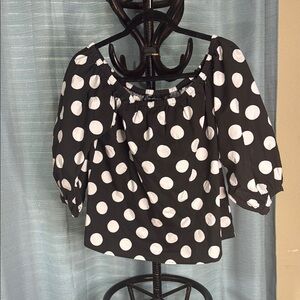 Polka Dot Off-Shoulder Top